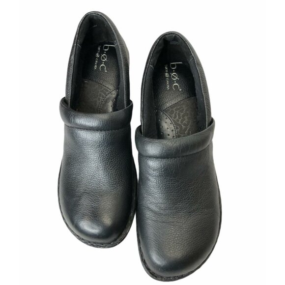 BOC Born Concepts Clogs Mules Comfort Black Leather Womens 9M Work - Picture 10 of 12